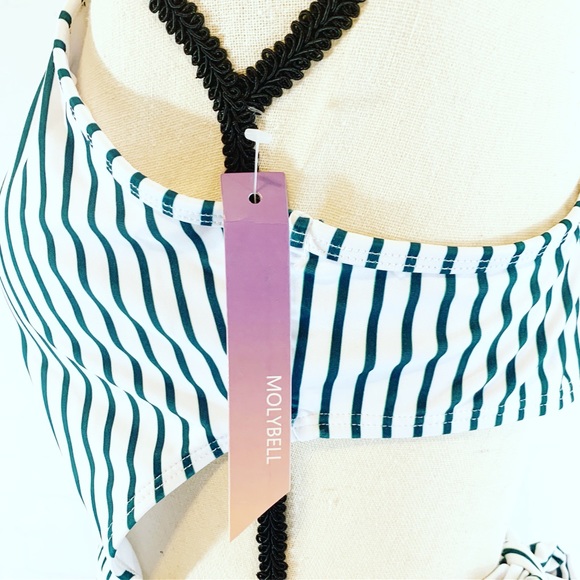 Molybell Womens One Piece Swimsuit Green Floral M - Picture 10 of 16